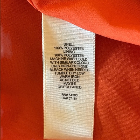 Eliza J Orange Asymmetrical Pleated Sundress - Picture 6 of 7